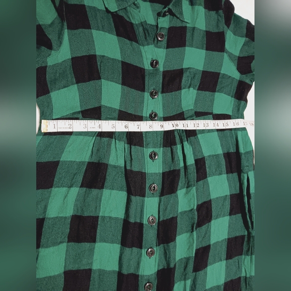 Coldwater Creek Green and Black Plaid Midi Dress 12P - Picture 8 of 11